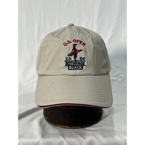 US Open Bethpage Black 2009 Golf Hat Cap USGA Member Beige Embroidered